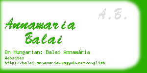 annamaria balai business card