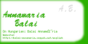 annamaria balai business card